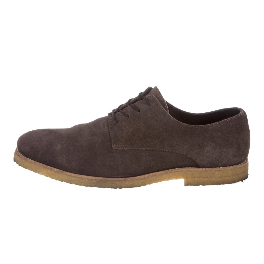 Men's charcoal suede AllSaints Randel semi round-toe derby. With box!